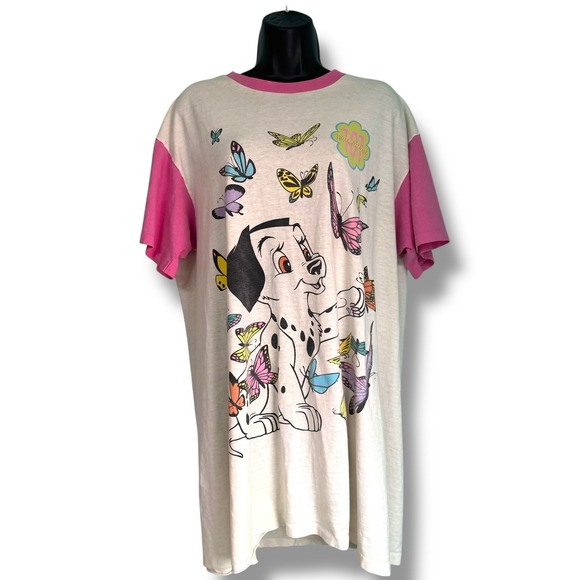 Vintage 101 Dalmatians Sleep Shirt Single Stitch Tunic Large Kidcore Graphic Y2k - Picture 1 of 10